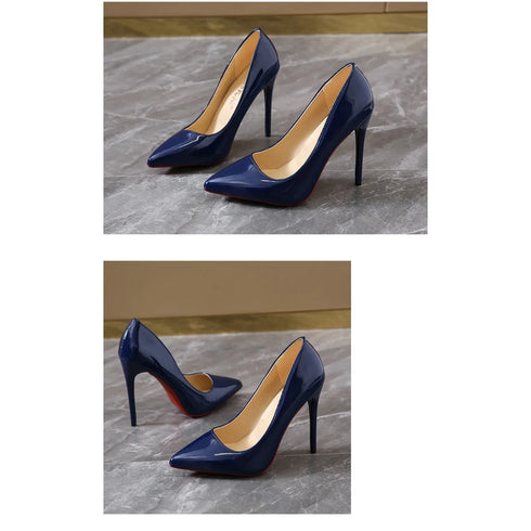 Elegant Plus Size Stiletto Pumps for Women - Pointed Toe Party Shoes